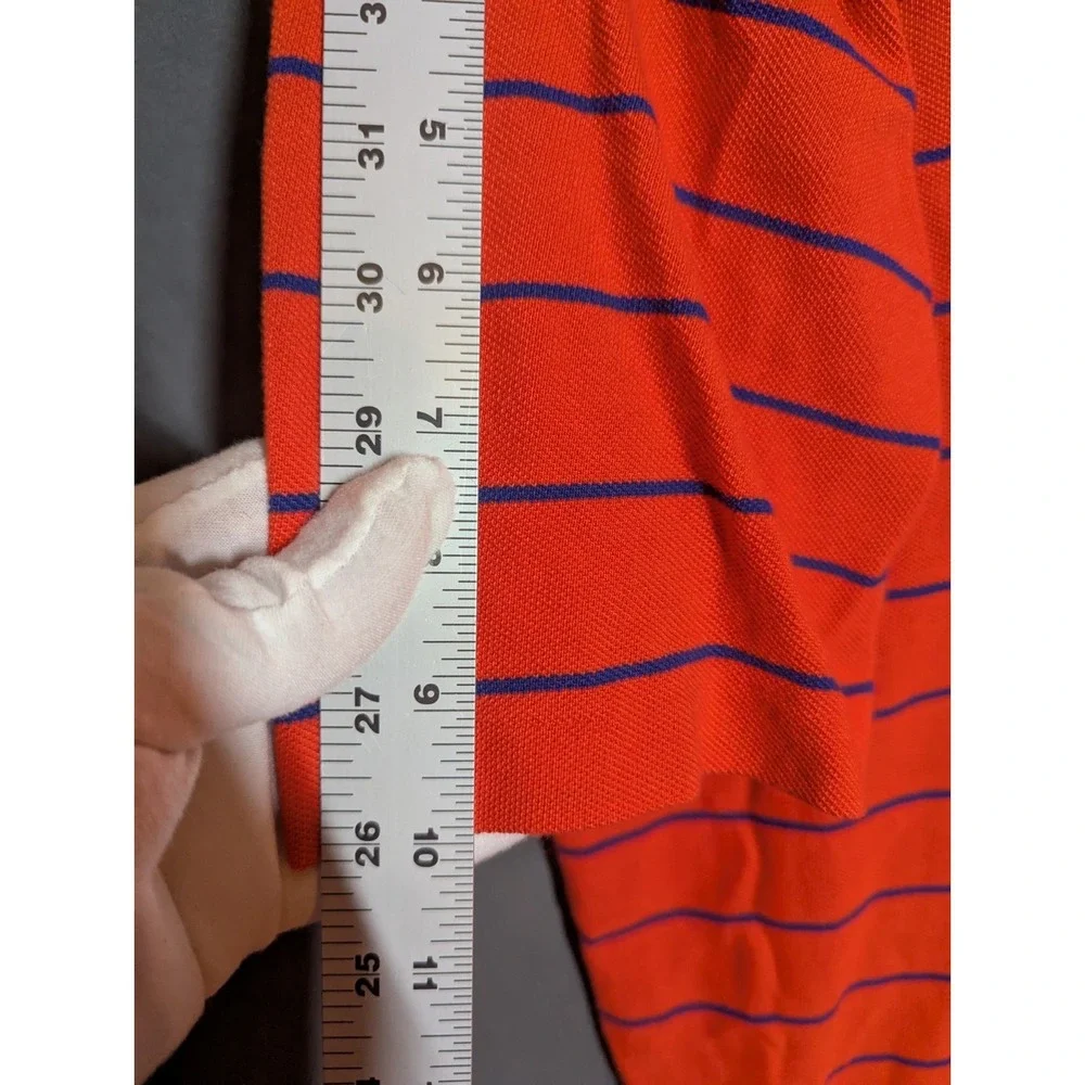 Polo Ralph Lauren Red Striped Polo Shirt Men's L Green Pony Ivy 90's -‎ Y2K VTG